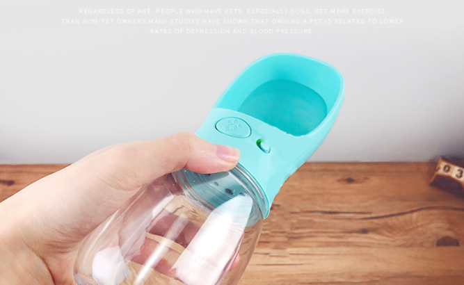 Portable dog water bottle with cup