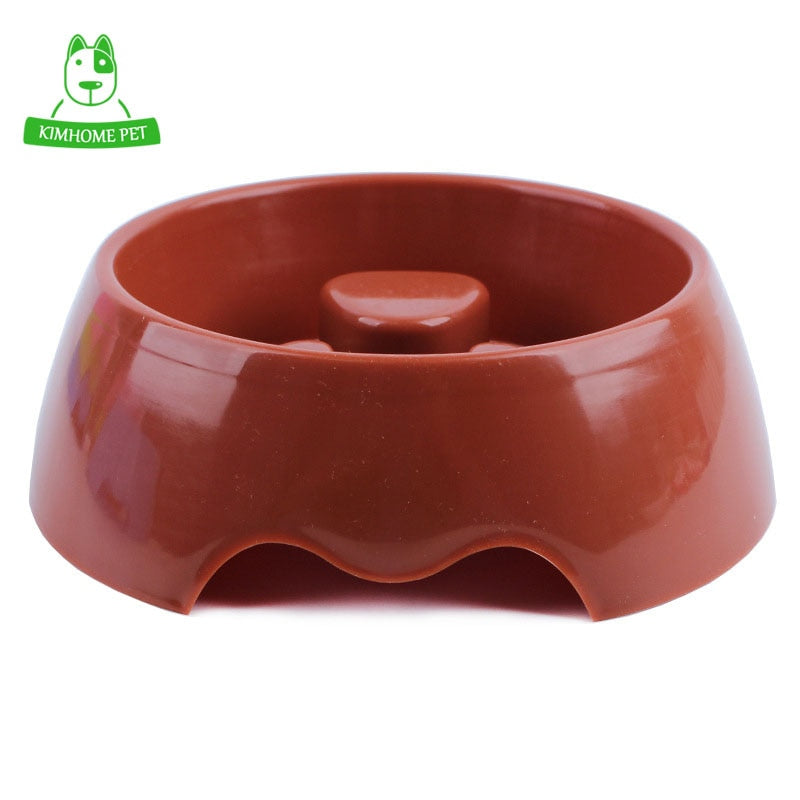 Plastic Paw Print Slow Feeder Bowl