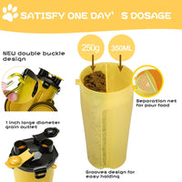 Thumbnail for 2-in-1 Dog water bottle and dog food storage container