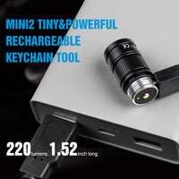 Thumbnail for Trustfire Mini2 Rechargeable Mini Led Flashlight Keychain Usb Powered 250 Lumens Flash Light IPX8 EDC Torch Lamp Flashlights