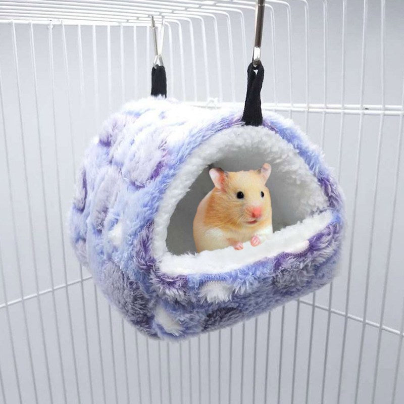 Cute Small Pet Bird Parrot Hamster Soft Comfortable Nest Plush Hanging Hammock Nest House Sleeping Bed Warm Nest Pet Products