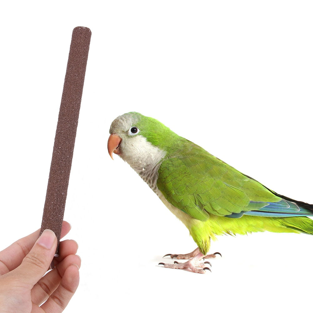 1pcs Pet Bird Cage Perches Stand Platform Chew Toy Parrot Perches Paw Grinding Clean Toys For Parakeet Pet Products Color Random