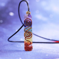 Thumbnail for 7 Chakra Energy Pendant Orgonite Necklace  Rainbow Crystal Pendant Yoga Meditation Necklace Resin Jewelry For Women Men