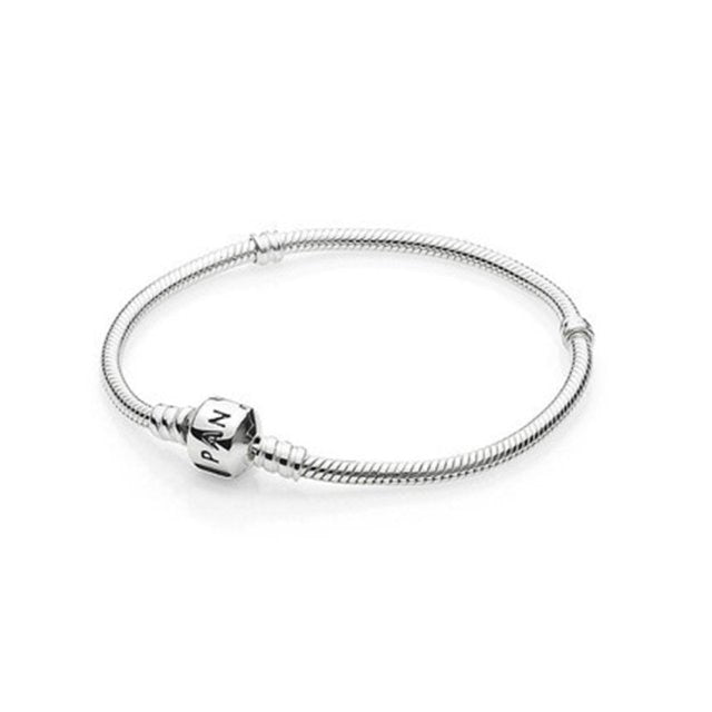 925 Sterling Silver Snake Chain DIY Charm Bracelet for Women