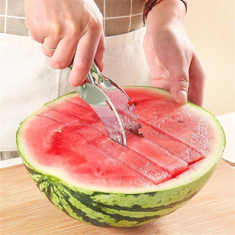 Stainless Steel Watermelon Slicer Cutter Windmill Knife Corer Fruit Vegetable Tools New Kitchen Gadgets Summer Hot Sale