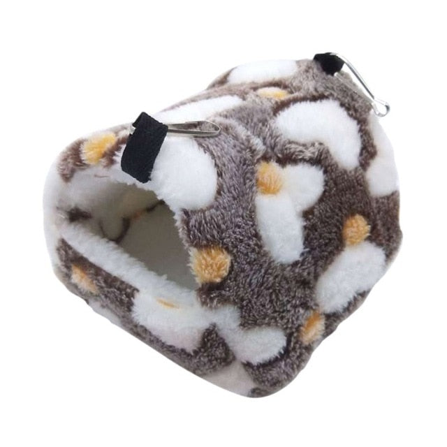 Cute Small Pet Bird Parrot Hamster Soft Comfortable Nest Plush Hanging Hammock Nest House Sleeping Bed Warm Nest Pet Products