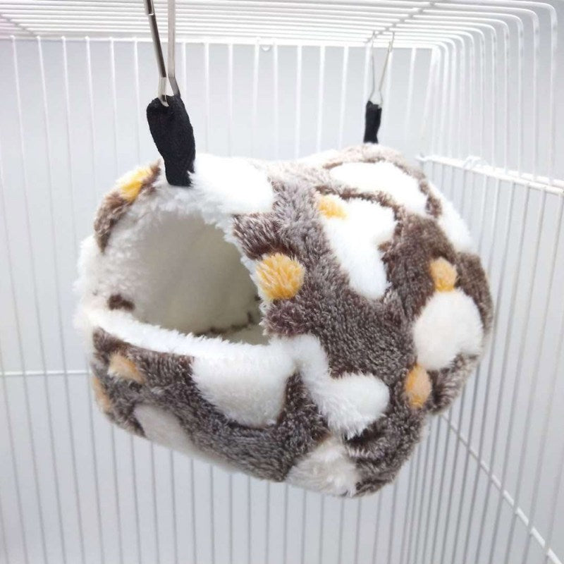 Cute Small Pet Bird Parrot Hamster Soft Comfortable Nest Plush Hanging Hammock Nest House Sleeping Bed Warm Nest Pet Products