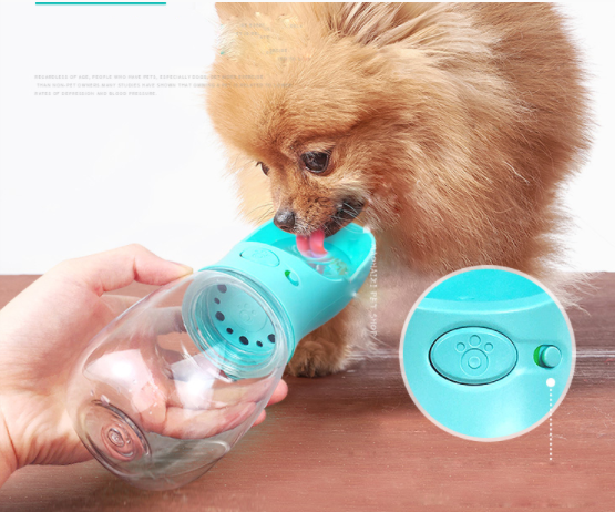 Portable dog water bottle with cup