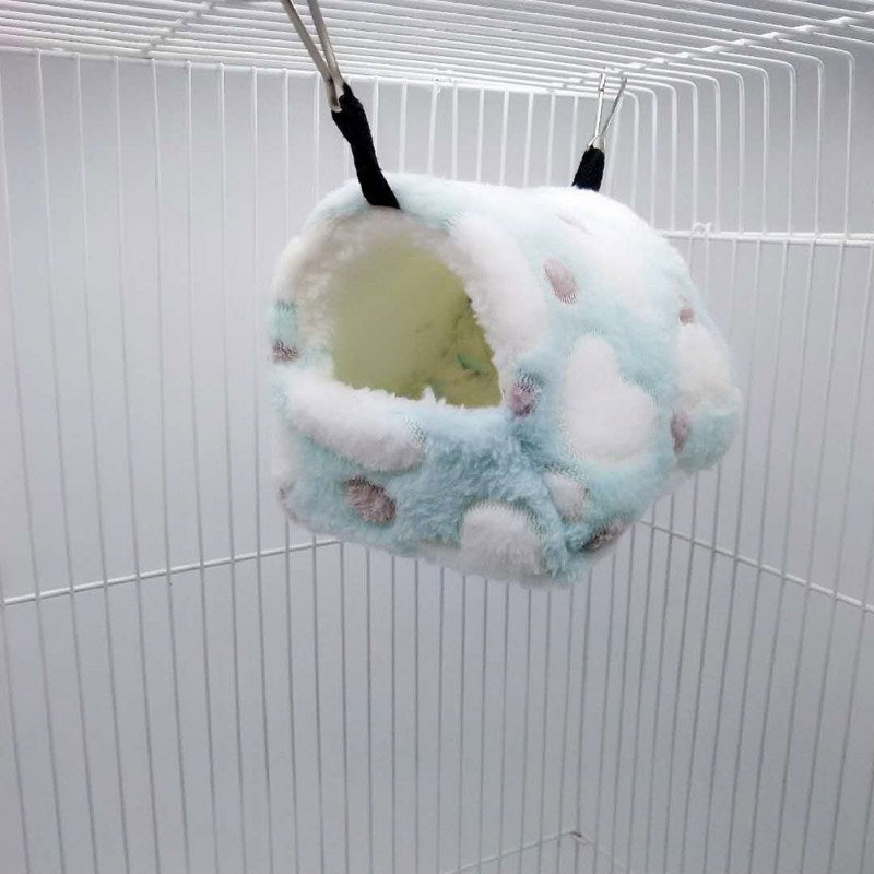 Cute Small Pet Bird Parrot Hamster Soft Comfortable Nest Plush Hanging Hammock Nest House Sleeping Bed Warm Nest Pet Products