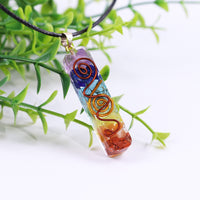 Thumbnail for 7 Chakra Energy Pendant Orgonite Necklace  Rainbow Crystal Pendant Yoga Meditation Necklace Resin Jewelry For Women Men