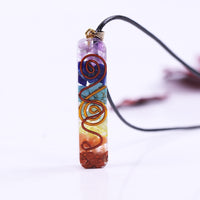 Thumbnail for 7 Chakra Energy Pendant Orgonite Necklace  Rainbow Crystal Pendant Yoga Meditation Necklace Resin Jewelry For Women Men